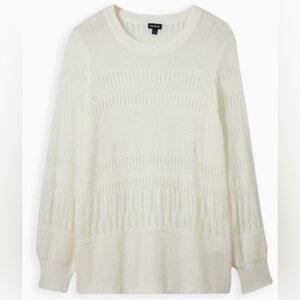 🤍 Torrid 6X Ivory Pointelle Sweater